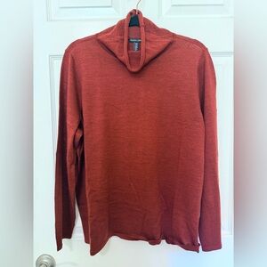 Eileen Fisher Women's Turtleneck Sweater in Burgundy XL